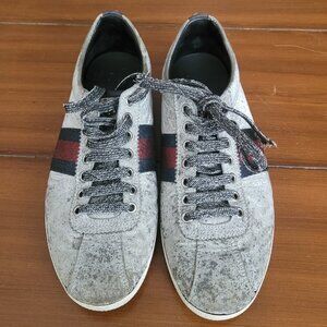 Gucci Bambi Glitter Stud Silver Sneakers Men’s SZ 6